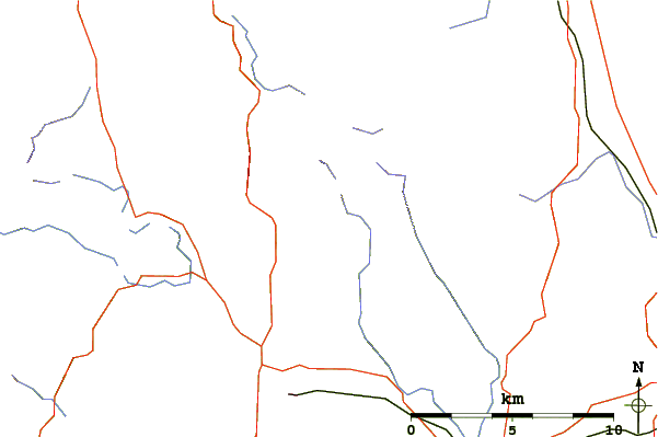 Roads and rivers around Yoke (Lake District)