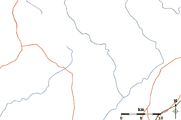 Roads and rivers around Yonah Mountain