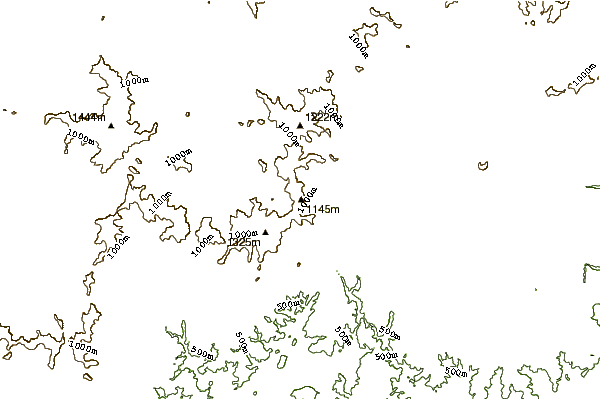 Mountain peaks around Young Lick