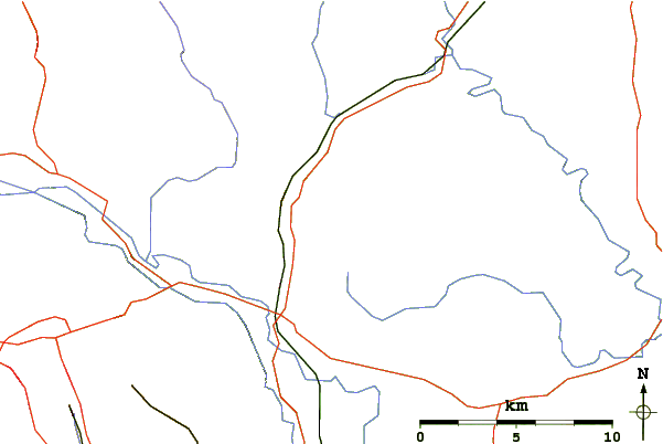 Roads and rivers around Ysgyryd Fawr