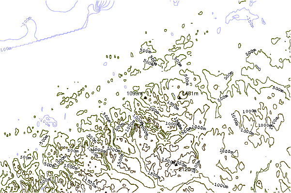 Mountain peaks around Ytre Sula