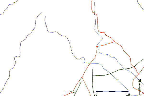 Roads and rivers around Yuntai Mountain (Henan)