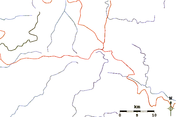 Roads and rivers around Yushan