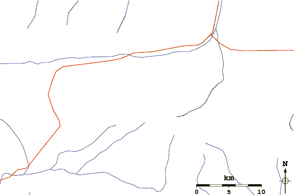 Roads and rivers around Yuzhu Feng