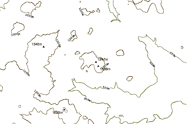 Mountain peaks around Zaozerny