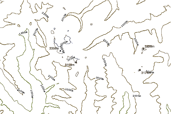 Mountain peaks around Zapporthorn