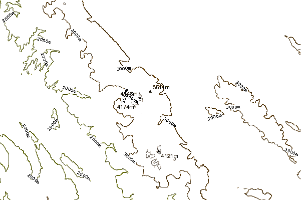 Mountain peaks around Mt Zard