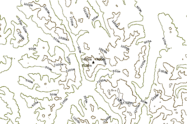 Mountain peaks around Zeballos Peak