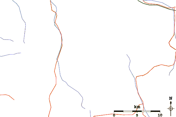 Roads and rivers around Zehner (Wengen)