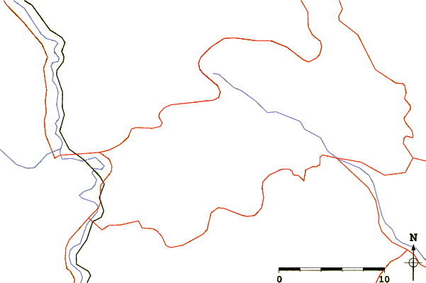 Roads and rivers around Željin