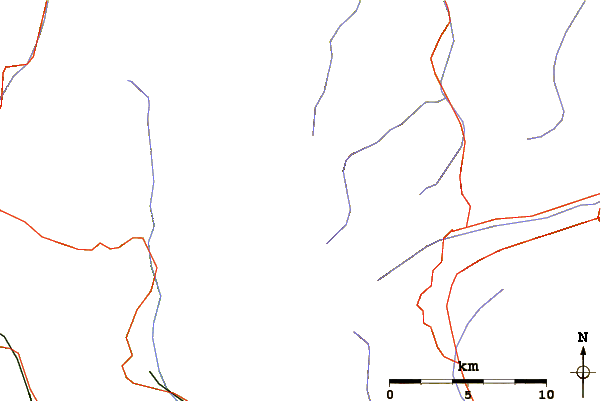 Roads and rivers around Zervreilahorn