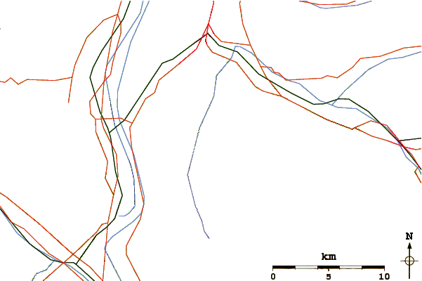 Roads and rivers around Zigerbergkopf