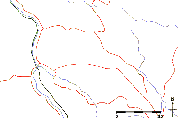 Roads and rivers around Zlatar (mountain)