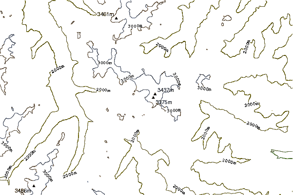 Mountain peaks around Zuckerhuetl