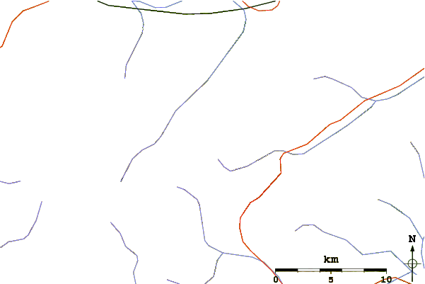 Roads and rivers around Zufrittspitze