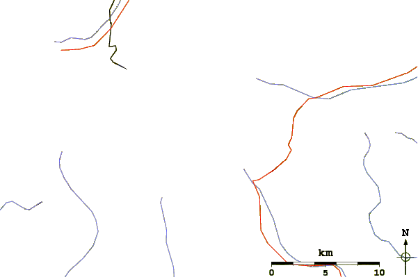 Roads and rivers around Zumsteinspitze