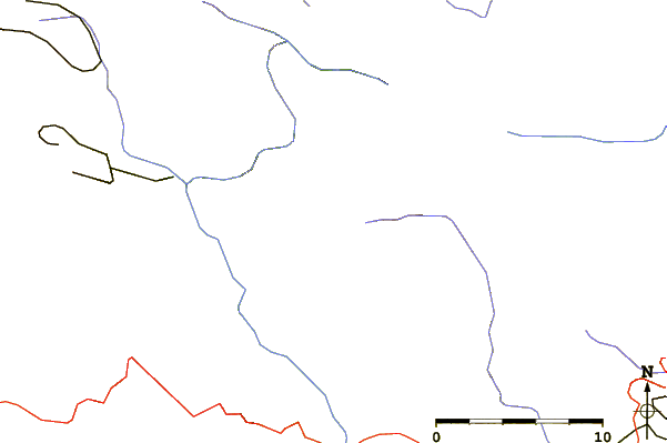 Roads and rivers around Zvijezda (Drina)