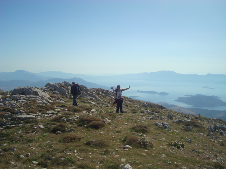 The view on the Corinthian gulf from Mt. Helicon's peak., Mount Helicon