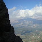 The view on Stymfalia valley from Oligyrtos 