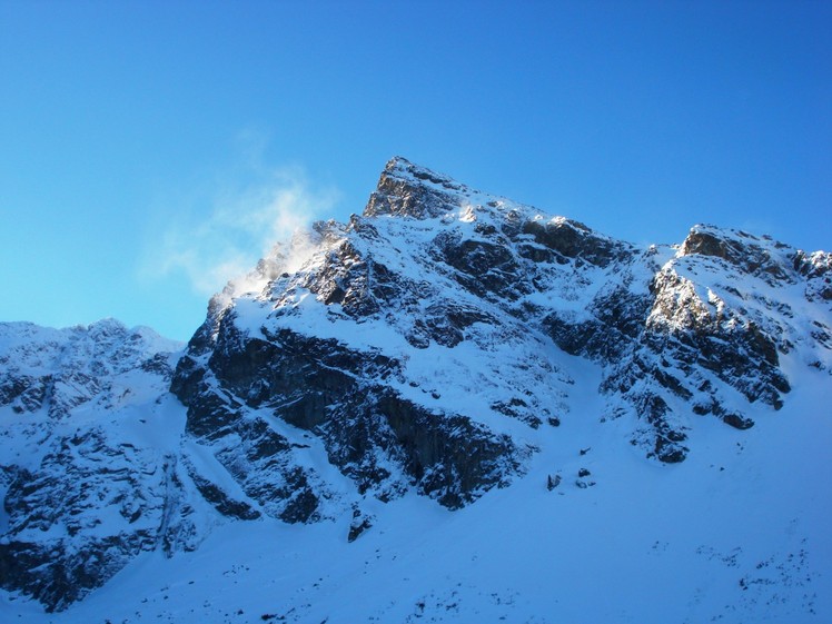 Kościelec peak in winter, Koscielec