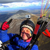 Paragliding XC flight at Croagh Patrick