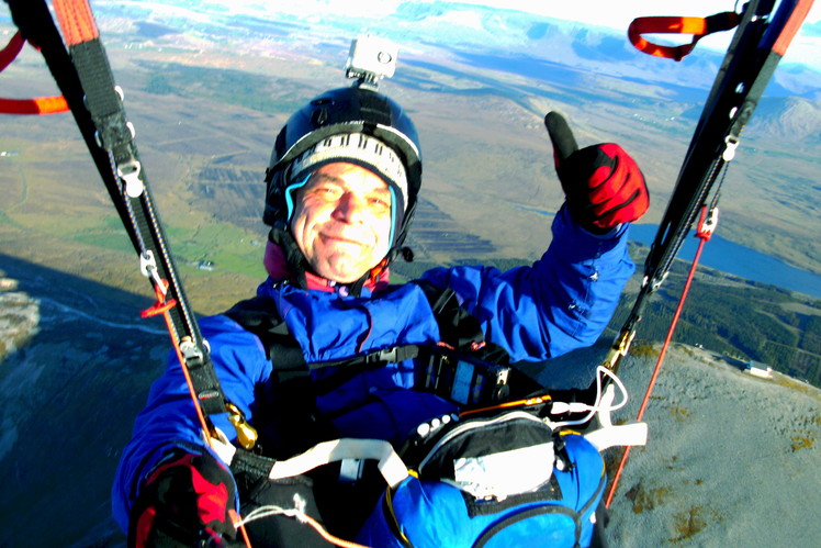 Soaring high above Croagh Patrick's summit