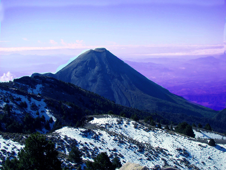 Very near the volcano of fire, Nevado de Colima