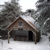 Roan High Knob Shelter in Winter