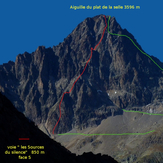 Aiguille du plat de la selle face S "Les sources du silence" by malain