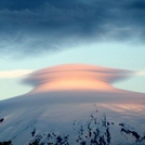 Lenticular Cloud Over Villarrica Volcano