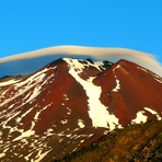 Lenticular Cloud over Lonquimay Volcano