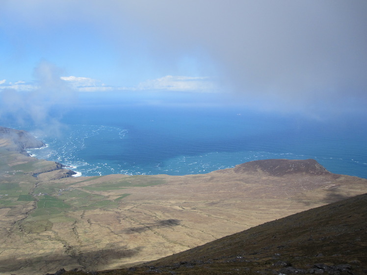 The Atlantic ocean from the summit of Mount Brandon, Brandon Mountain