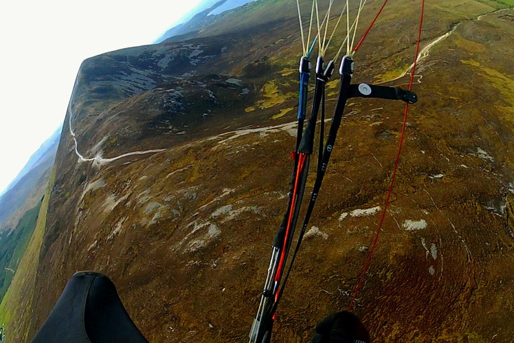 Soaring above Croagh Patrick's trail