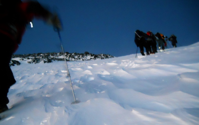 Nocturna a 2600 mts, Volcan Lanin