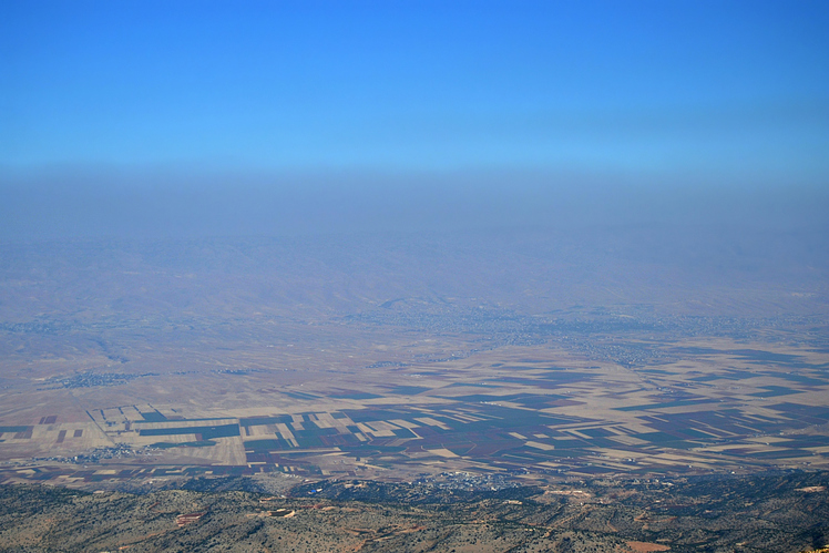 View of the Bekaa valley from qurnat as sawda, Qurnat as Sawda'