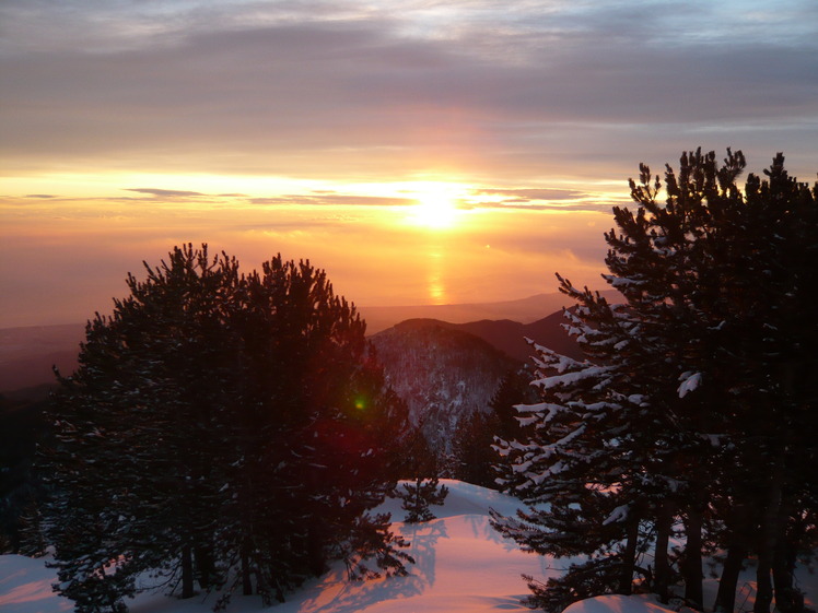 the sun rise, Mount Olympus
