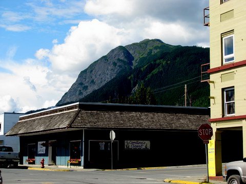 Mt Ripinski from main street, Haines, AK, Mount Ripinski