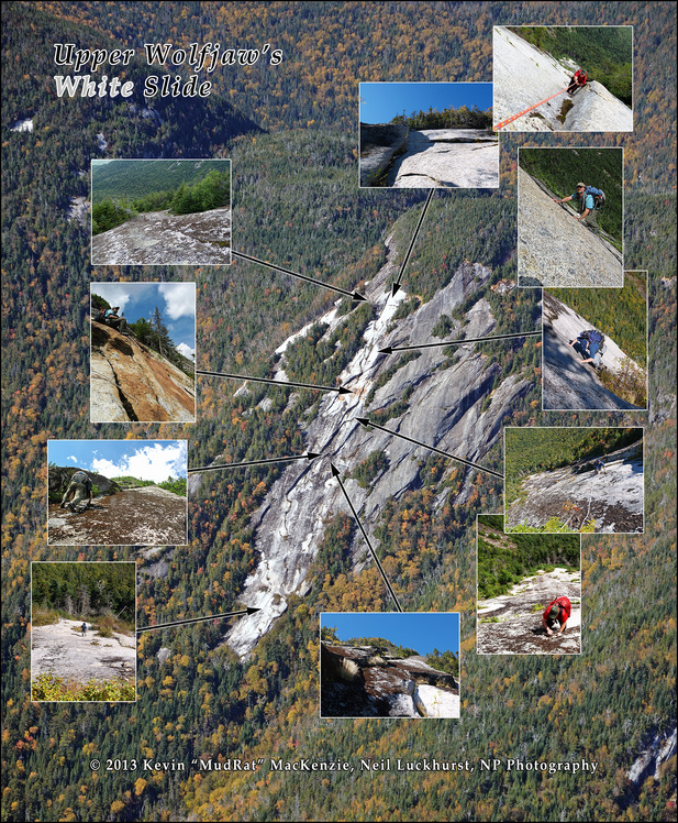 Mosaic of Upper Wolfjaw's White Slide, Upper Wolfjaw Mountain