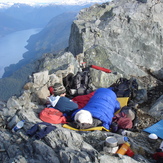 Mt. Alfred..  Bivy on the peak of Mt. Alfred, Mount Alfred