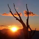 Sunrise, from camp on the Mountaineers Route, Mount Whitney