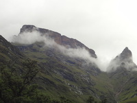 Champagne Castle seen from Cowl Fork photo