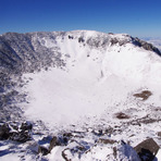 Crater at the top of the mountain, Hallasan