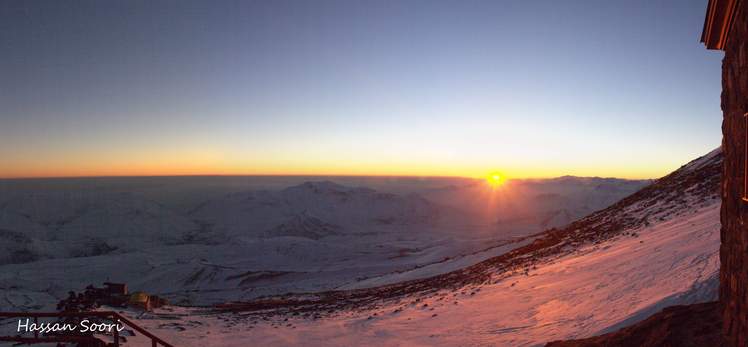 Sunset near Mount Damavand shelter., Damavand (دماوند)