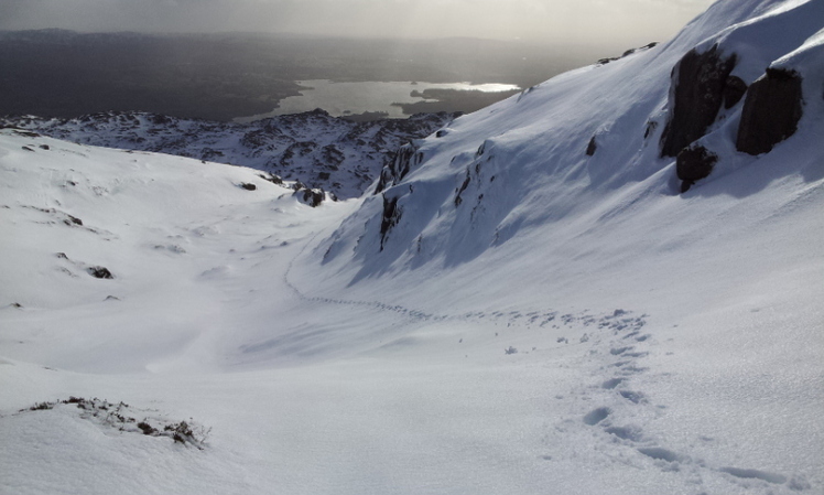 Croaghgorm with Lough Eske in background, taken 15 February 2014