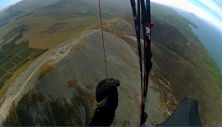 Soaring above Croagh Patrick summit