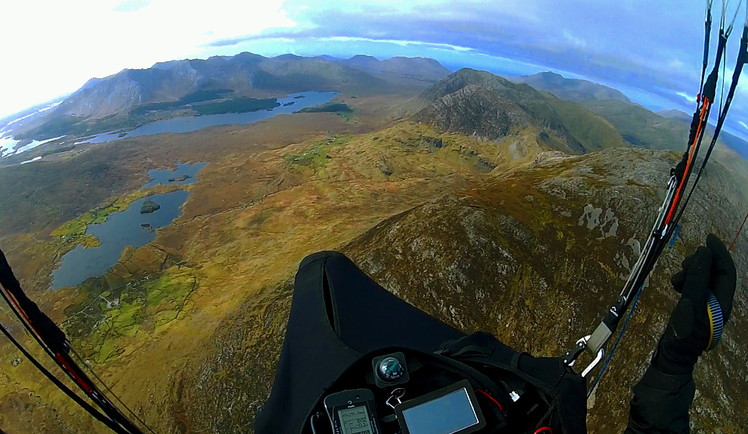 Soaring above Inagh Valley in Connemara, Barrslievenaroy