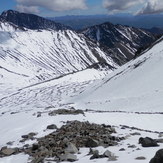 Looking down from near top of Mt Tapuaenuku on March 8th 2014, Mt Tapuaenuku (Kaikouras)