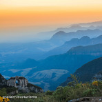 Sunset at Pedra Furada, Morro da Igreja or Church hill