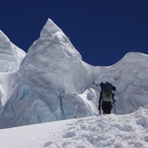 Chegando no Ice Cliff, Cho Oyu or Qowowuyag ( 卓奧有山)