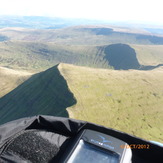 Paragliding above Pen y Fan, Cribyn